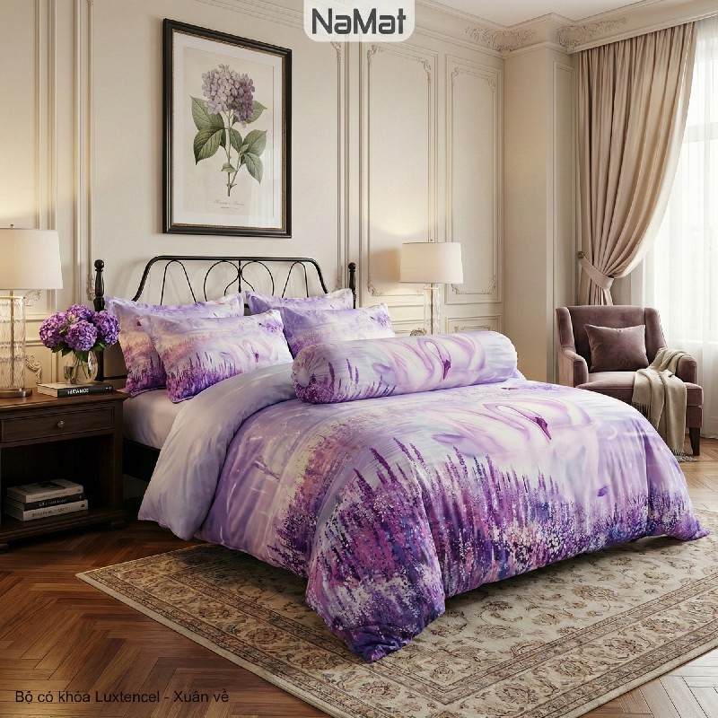 Luxtencel - Combo Ga + Vỏ Gối 3 Món - LLT