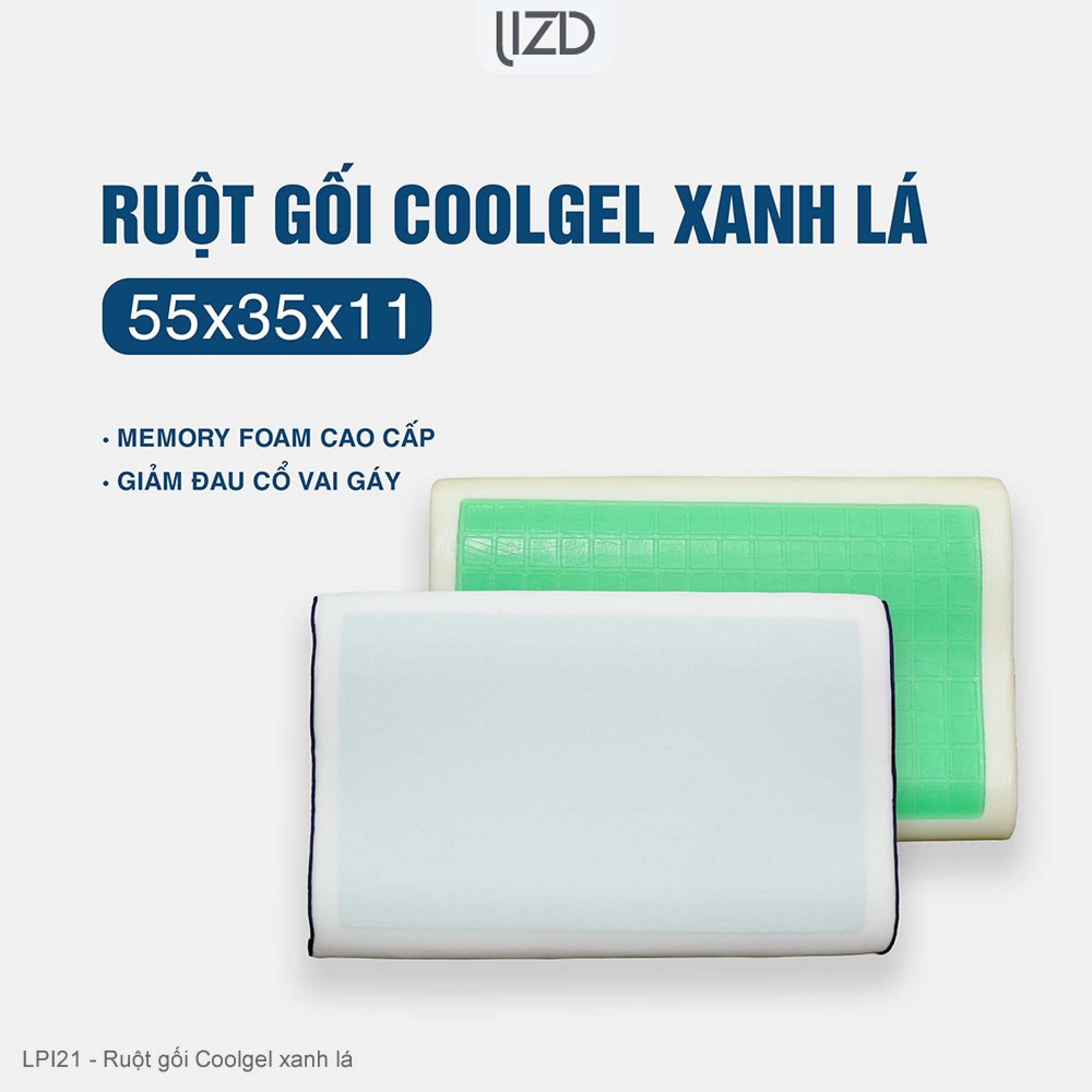 Gối công thái học, hạt gel siêu mát lạnh - LPI21