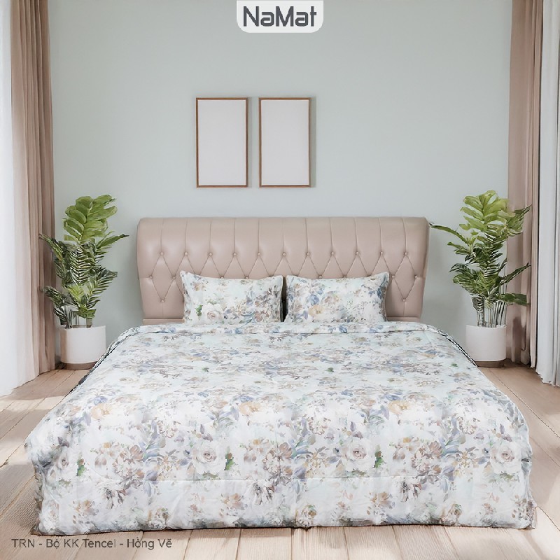 Tencel - Bộ Chăn Ga Gối 4 Món Hè Thu - TRN