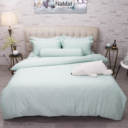 Tencel dệt ô - Bộ Chăn Ga Gối 4 Món Đa Năng (4 mùa) - DOP